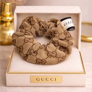 Gucci Tan GG Signature Scrunchie